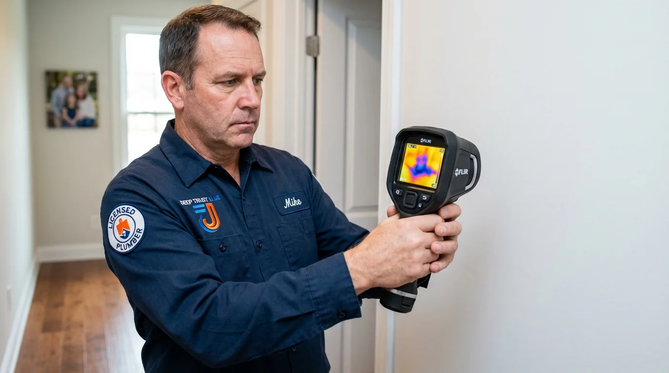 Thermal imaging leak detection by Johns Plumbing LLC in Saco